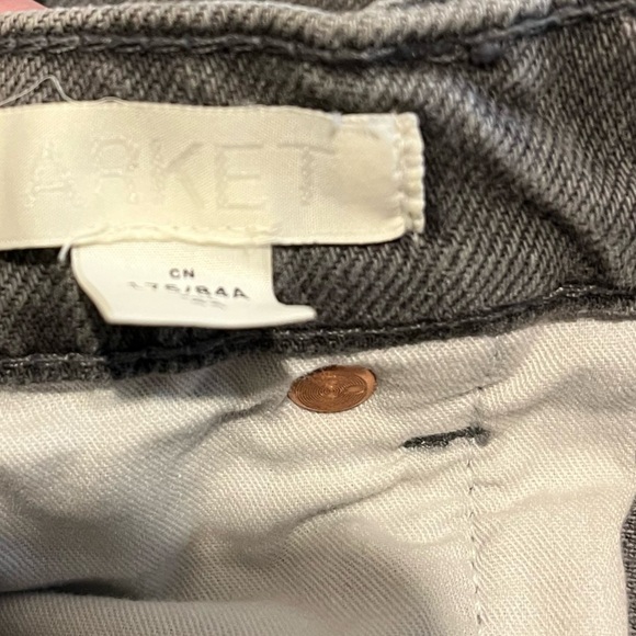 🩶ARKET Grey Denim Midi Skirt – Size 12 (CA) - Picture 2 of 9